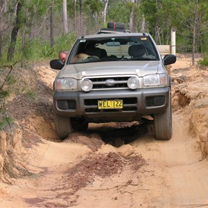 Eroded track 4 km south of falls May 2008