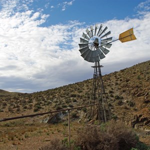 Old Stone Tank and windmill