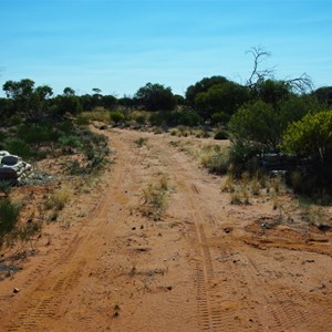 Track Junction - Marked by Old Cement Bags