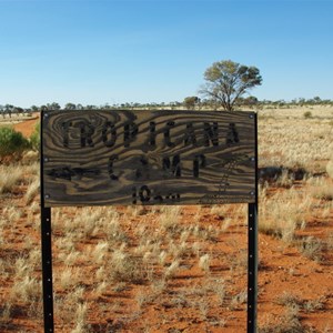 Tropicana Camp Sign and Turn Off