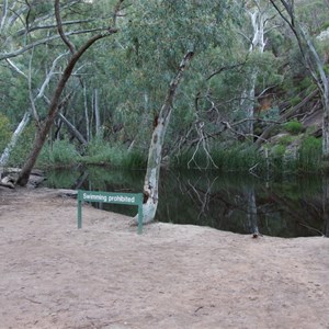 Wilpena Waterhole and No Swimming Sign