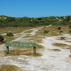 Ocean Beach Walking Sign