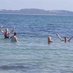 Enjoying jimmys beach at hawks nest