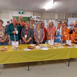 The winner with local chamber of commerce members 