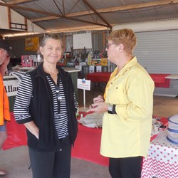 Sharon Anderson - CWA Judge for Camp oven cook-off with Judy