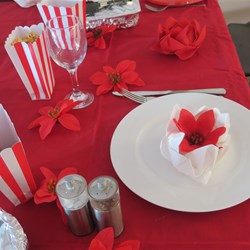 Beautiful decorations on all tables