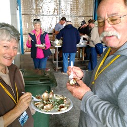 Victorians eating SA oysters