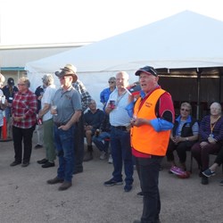 VP Muzza addressing the unruly crowd