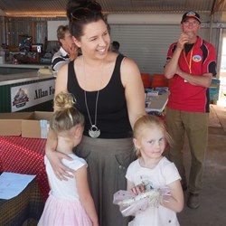 A lovely local lady with her family