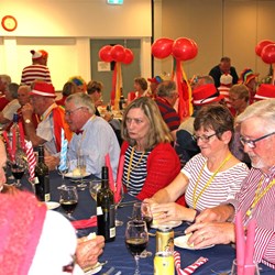 Tucking in to the bread rolls