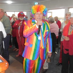 Muzza in full regalia