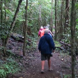 The intrepid birders trekking around the circuit