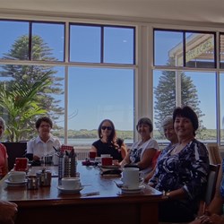 Ladies having morning tea at the local cafe