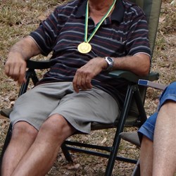 Gary with his medal at awards night.