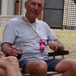 Graham with his "spit the dummy" award.