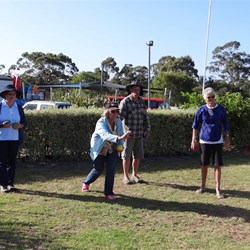 One of the bocce teams