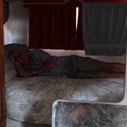 Garry caught having a g'pa nap.