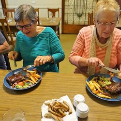 Boney ribs licked clean