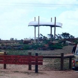 whaleboat memorial to Sturt