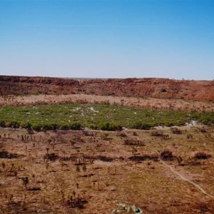 from the rim of Wolfe Creek Crater