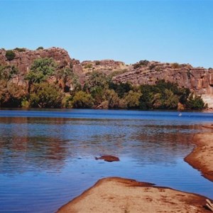 Geike Gorge - lots of sand from recent floods