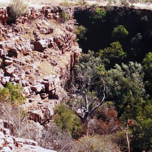 Steps leading down to the Grotto