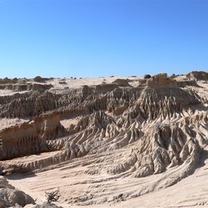 Erosion of the lunette has produced weird shapes