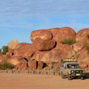 Empty carpark, Devil's Marbles