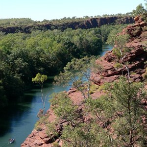 Lawn Hill Gorge viewed from the top.