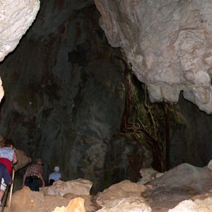 A cool cave with a collapsed roof