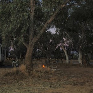 camping near Quilpie at Lake Houdraman