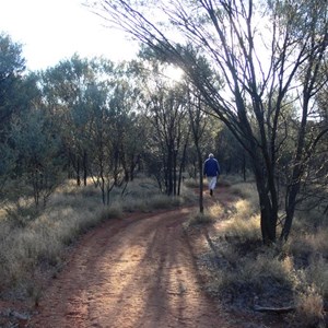 Walking out from the Dry Tank campground