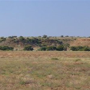 Eroded ridges near the homestead