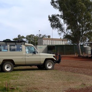 green grass at the caravan park