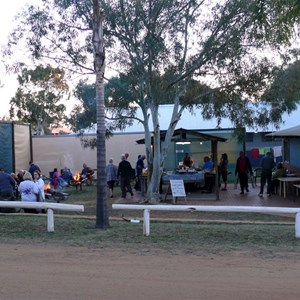 People gather for BBQ night