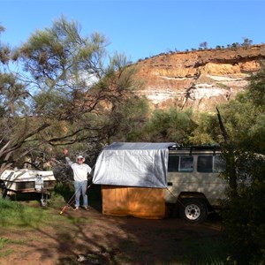 Our camp at Ellendale Pool