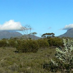 Caps of cloud form over Bluff Knoll