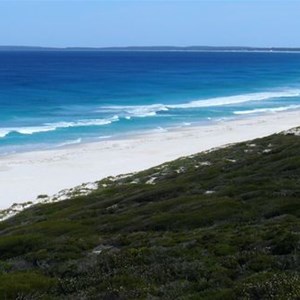 Grand sweep of Trigelow Beach - spot the whales