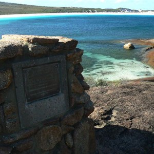 Commemorative Plaque at Lucky Bay