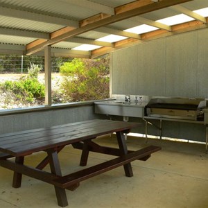 Picnic shelter at Stokes Inlet.