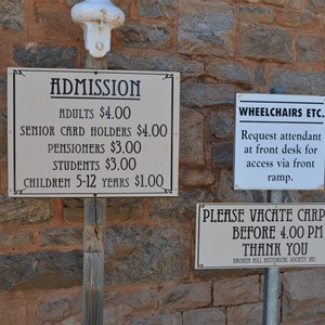 Silverton Gaol/Museum Admission Fees!!!