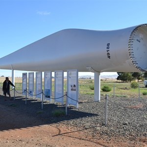One of blades powering wind turbines.