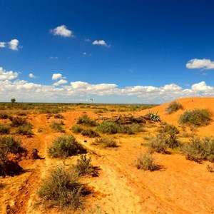 Blue Skies and Parched Red Eartth