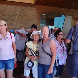 Gathering for the tour at Australian Age of Dinosaurs.