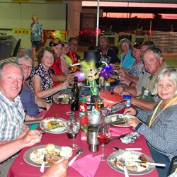 Winning table at Spit Roast Dinner.