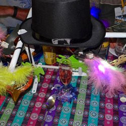 Part of the winning table decorations.