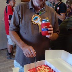 This is how they do Birthday cakes at the Winton Bakery.  Fantastic work of art.