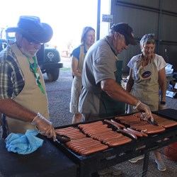 Getting ready for the Breakfast at the Truck museum.