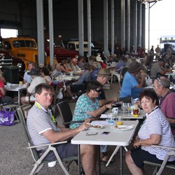 Breakfast at the truck museum.