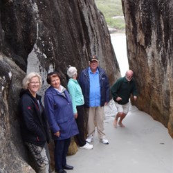 High tide this is as far as we can get.  Brads running, Robyn ended up with very wet feet.